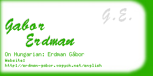 gabor erdman business card